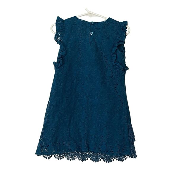 Koala Kids Toddler 3T Hunter Green Crochet Lace Party Dress - Picture 4 of 9